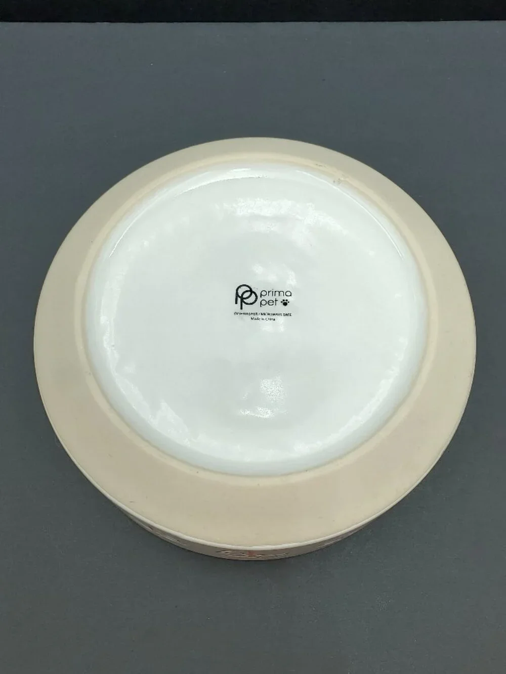 Prima Pet Dog Bowl Pet Bowl Dog Food & Water Dish Etched Woof and Bones